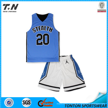 2015 Uniformes reversíveis quentes do basquetebol da sublimação feita sob encomenda da venda